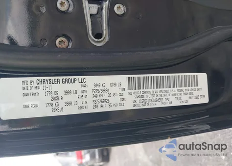 2012 Ram 1500 Laramie из США, поврежденный, VIN 1C6RD7JT9CS160987